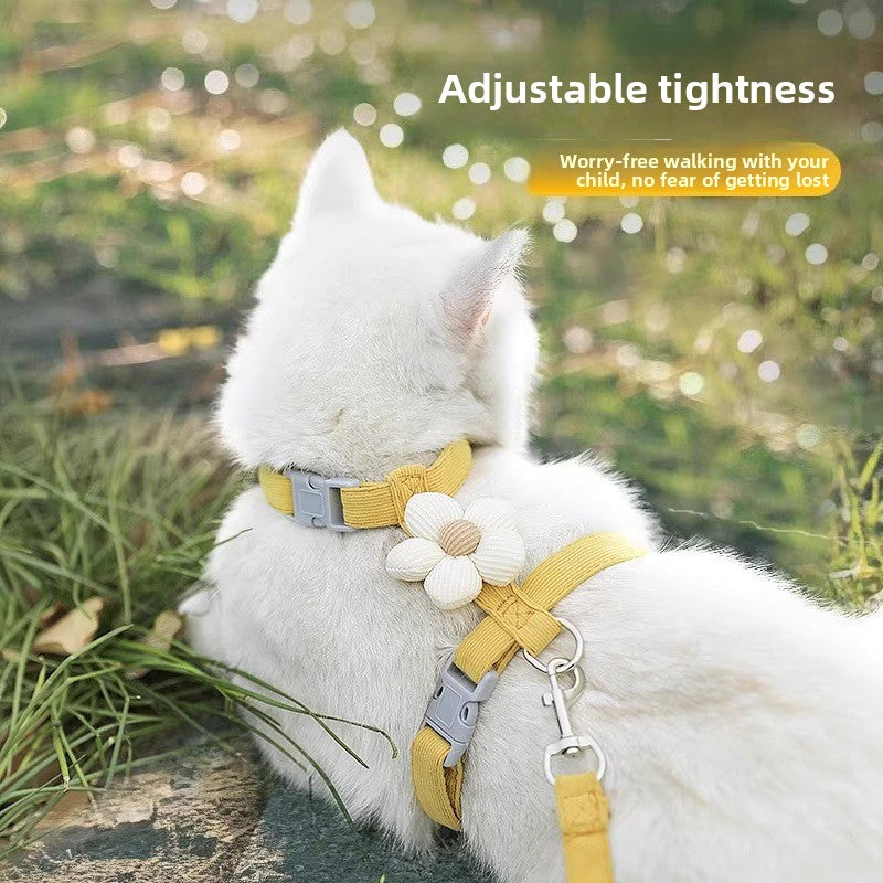 Adjustable Cat Harness Leash with Anti-Escape Design