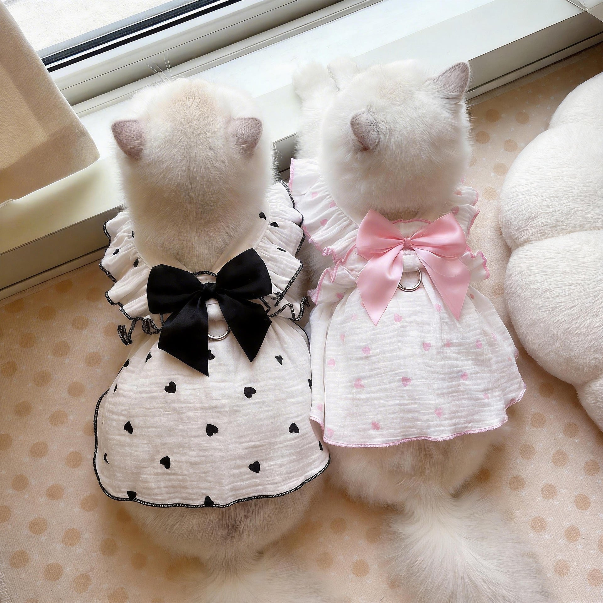 Pet Anti-Shedding Summer Dress with Leash