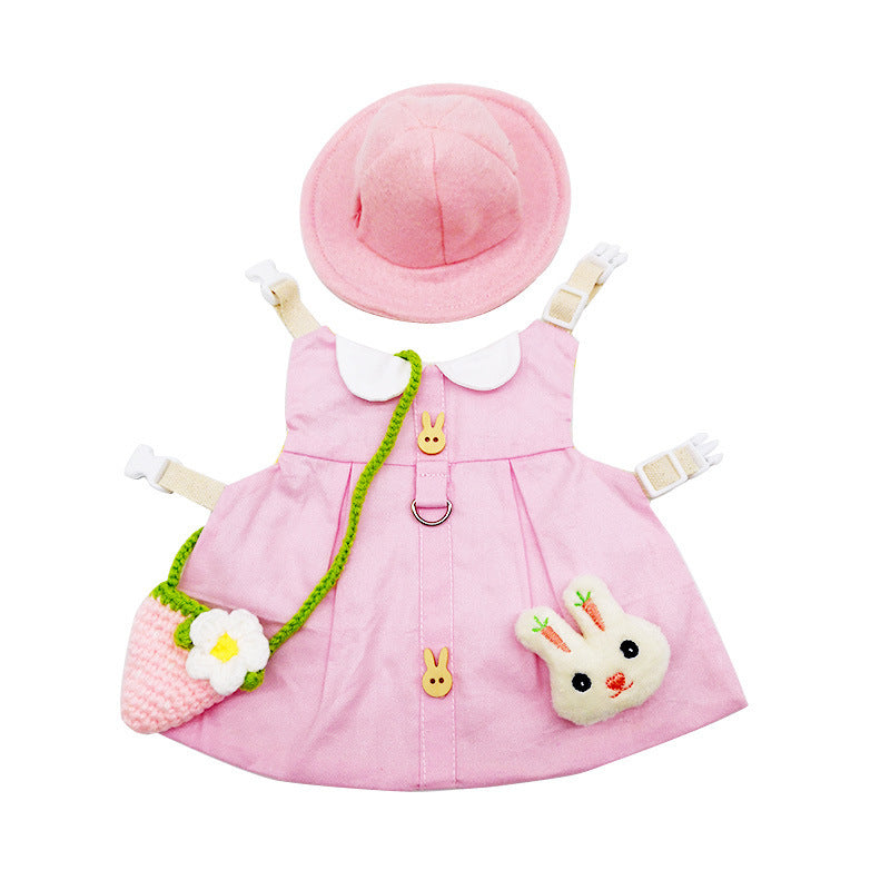Princess Pet Rabbit Costume with Hat and Leash