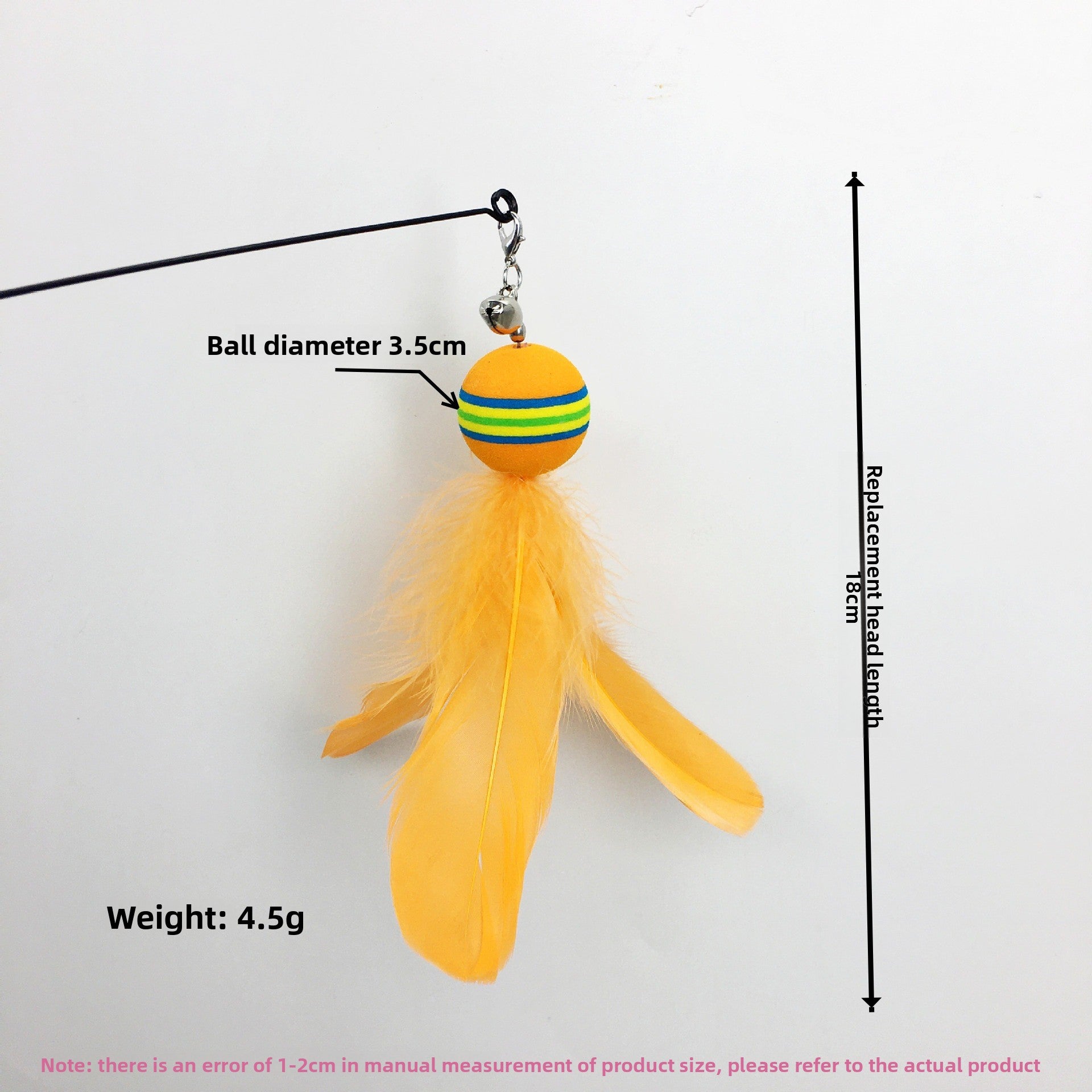 Interactive Cat Teaser Wand with Replaceable Heads