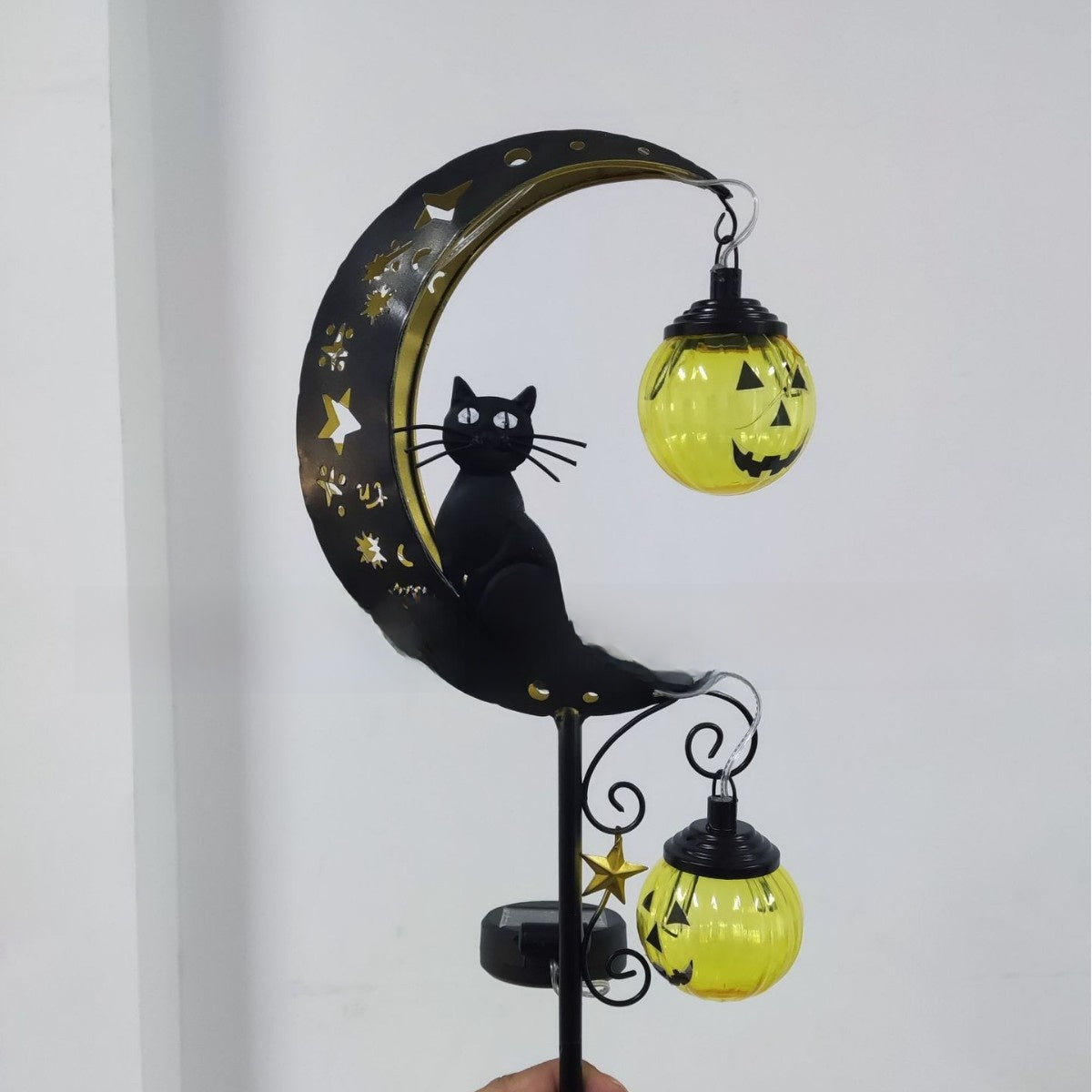 Halloween Black Cat Pumpkin Ground Lamp