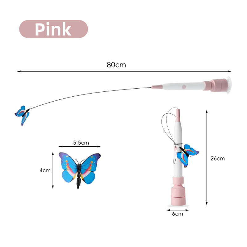 Electric Cat Teaser Wand with Suction Cup