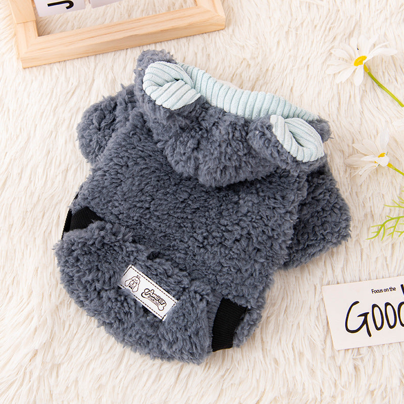 Autumn Thickened Fleece-Lined Dog Clothes for Corgis, Teddy Bears