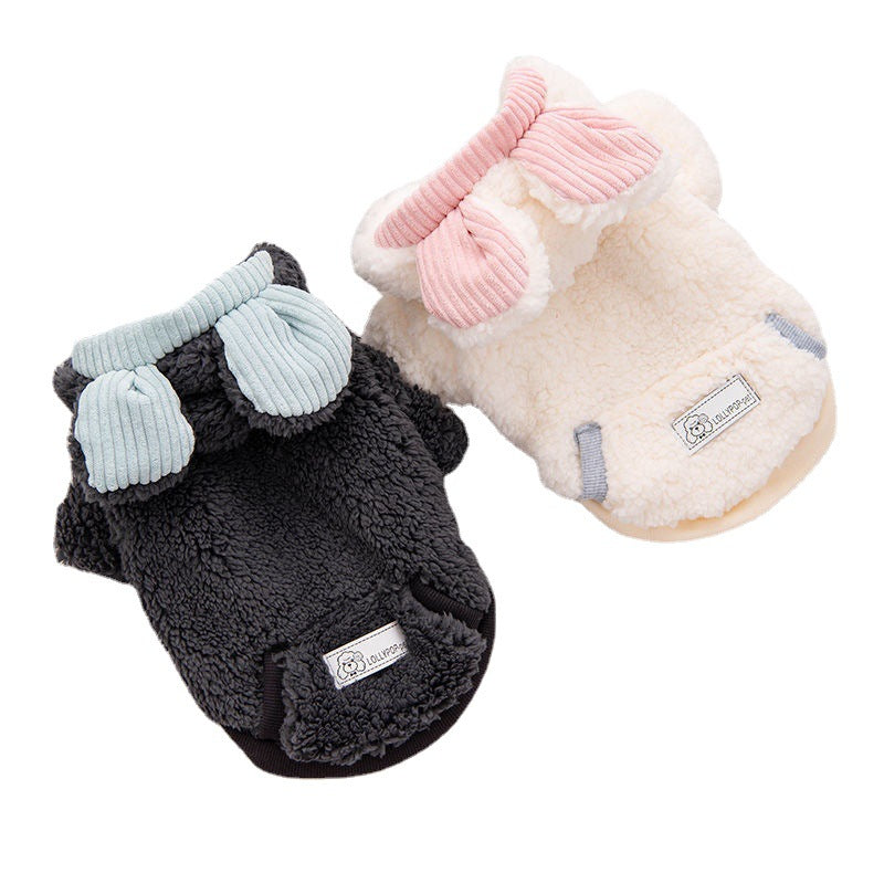 Autumn Thickened Fleece-Lined Dog Clothes for Corgis, Teddy Bears