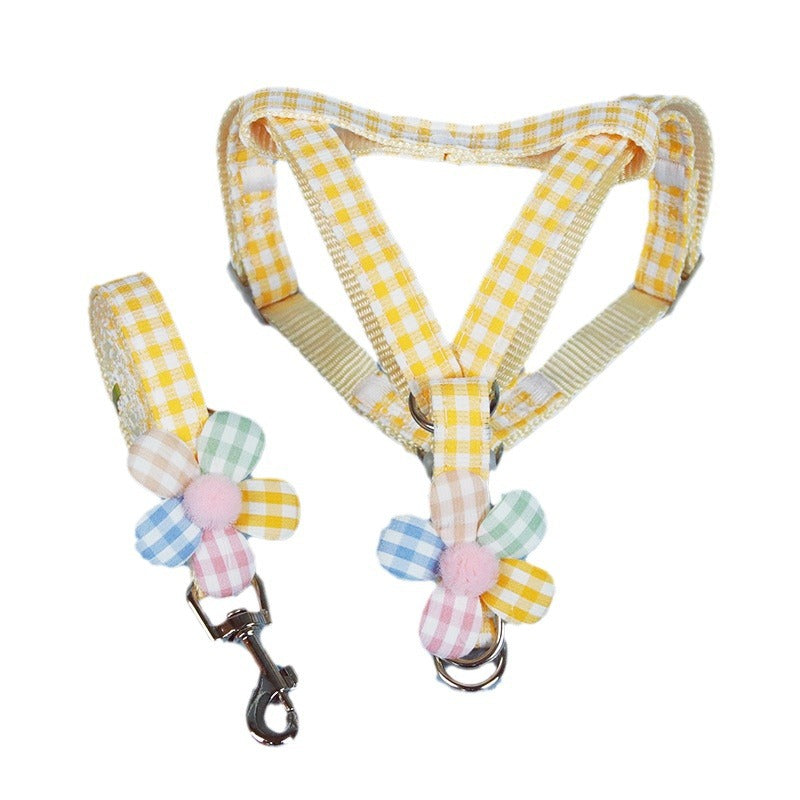 Adjustable Dog Leash Harness with Chest Strap