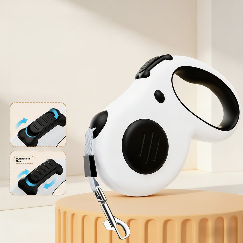 Retractable Dog Leash with Shock Absorption