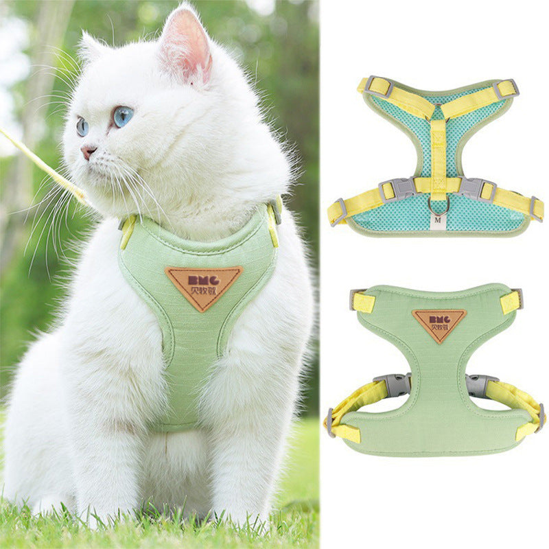 Adjustable Pet Harness Vest with Leash Rope