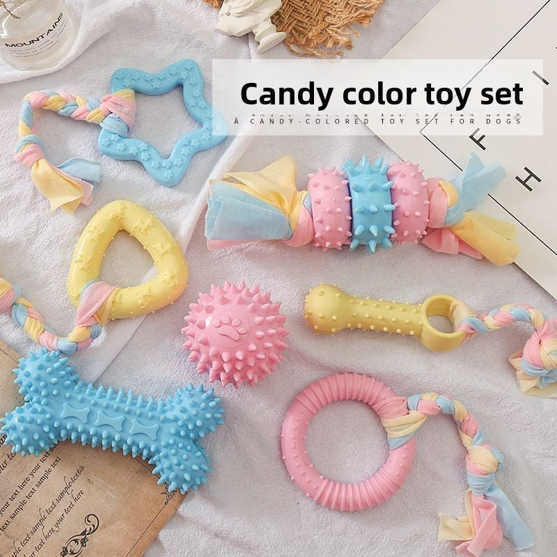 Dog Chew Toy Ball Bite Resistant Pet Dental Molar Stick
