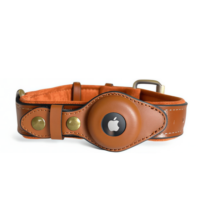 AirTag dog collar - brown