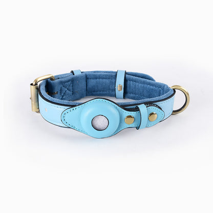 AirTag Dog Collar & Leash Set | Soft Suede AirTag Collar