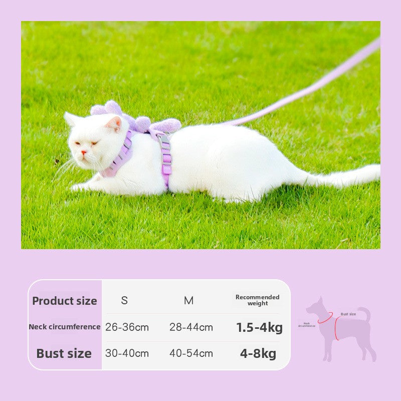 Adjustable Reflective Pet Harness with Leash