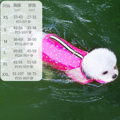 Dog Buoyancy Vest with Reflective Strips