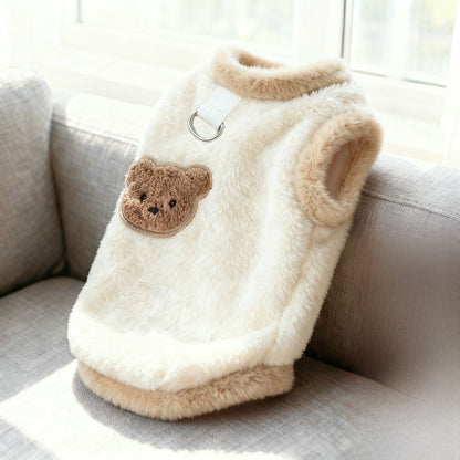 Cartoon Embroidered Plush Pet Vest