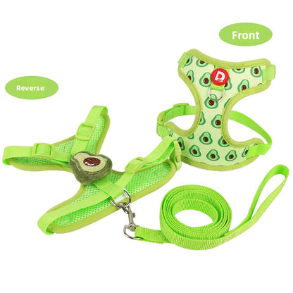 Adjustable Fruit Print Dog Harness