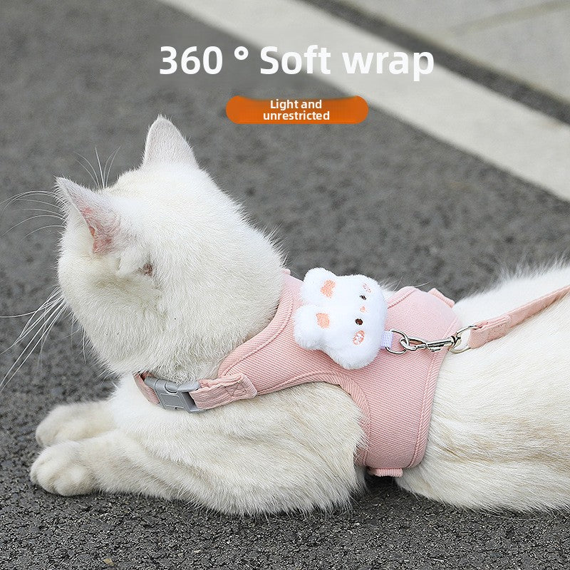 Adjustable Pet Harness with Traction Rope