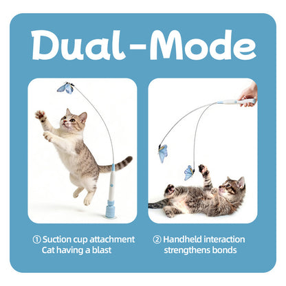 Electric Cat Teaser Wand with Suction Cup