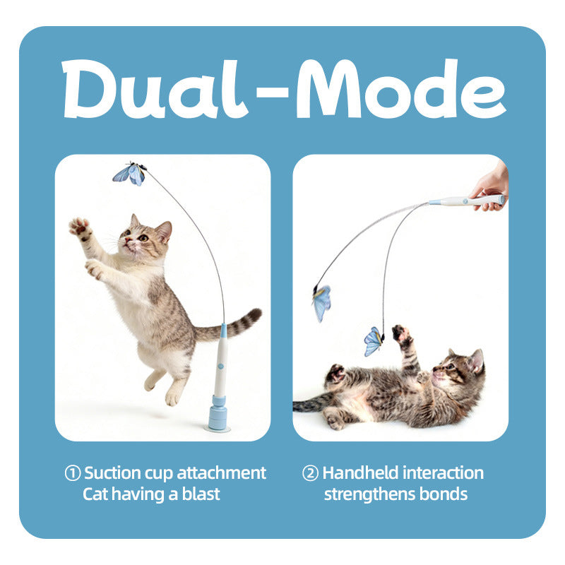 Electric Cat Teaser Wand with Suction Cup
