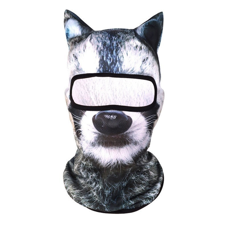 3D Animal Print UV Protection Cycling Face Mask