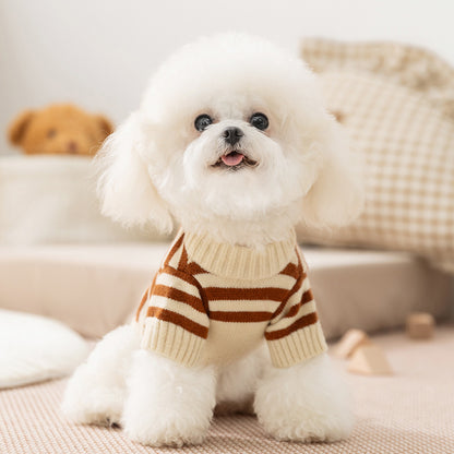 Striped Warm Pet Sweater for Cats and Dogs