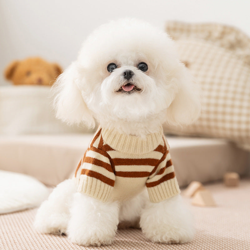 Striped Warm Pet Sweater for Cats and Dogs