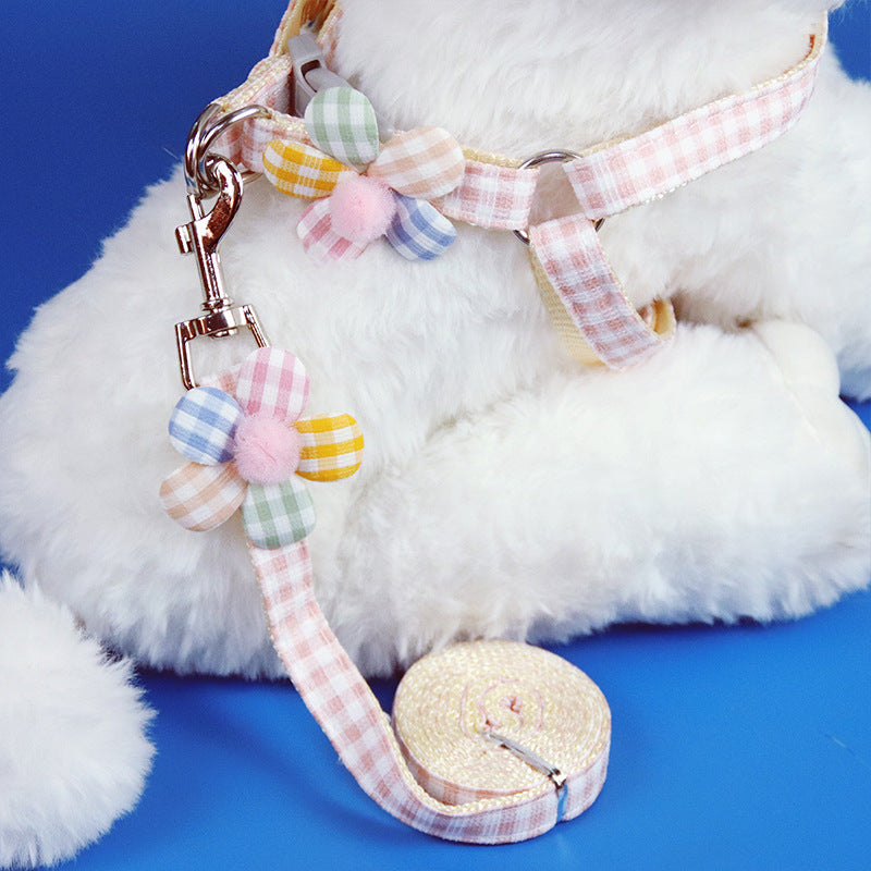 Adjustable Dog Leash Harness with Chest Strap