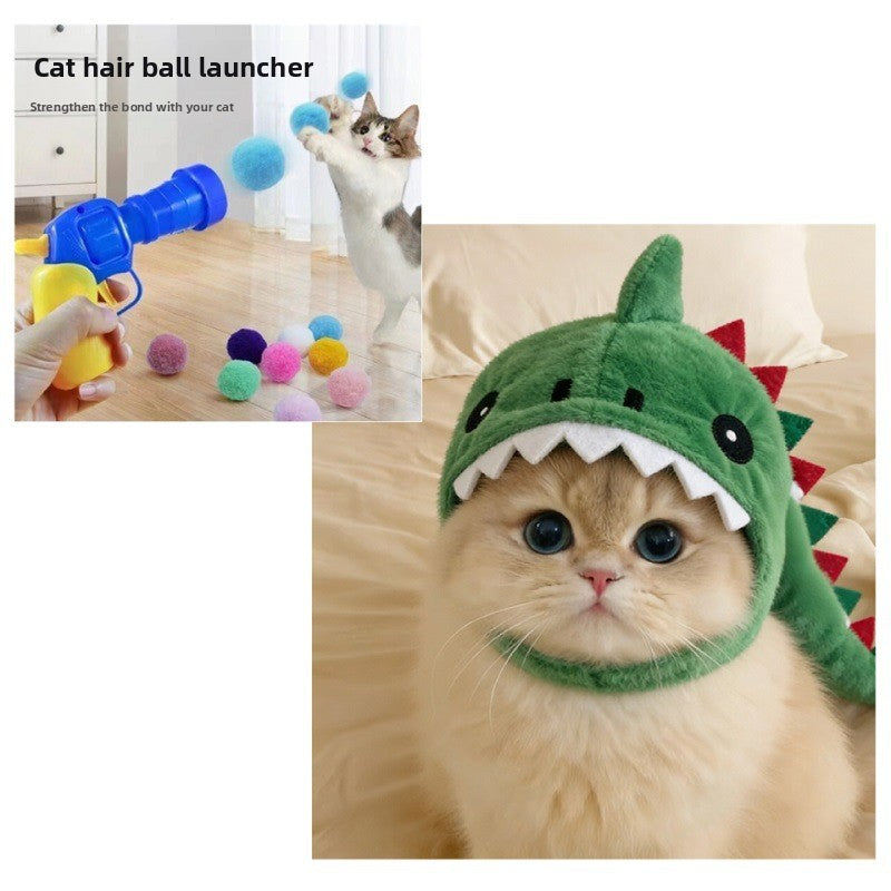 Adjustable Dinosaur Plush Cat Hat