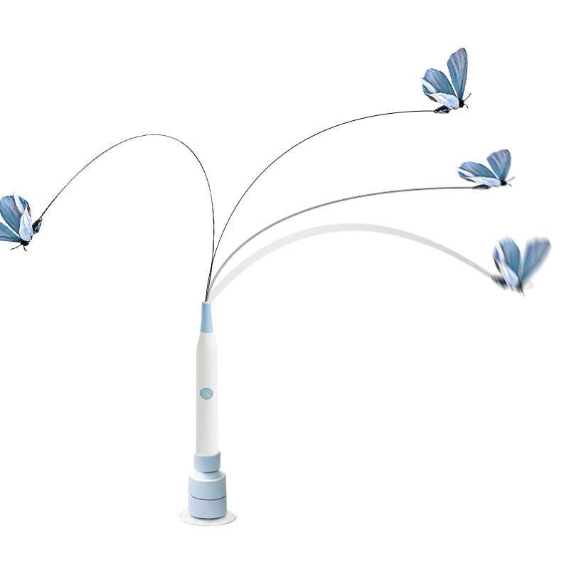Electric Cat Teaser Wand with Suction Cup