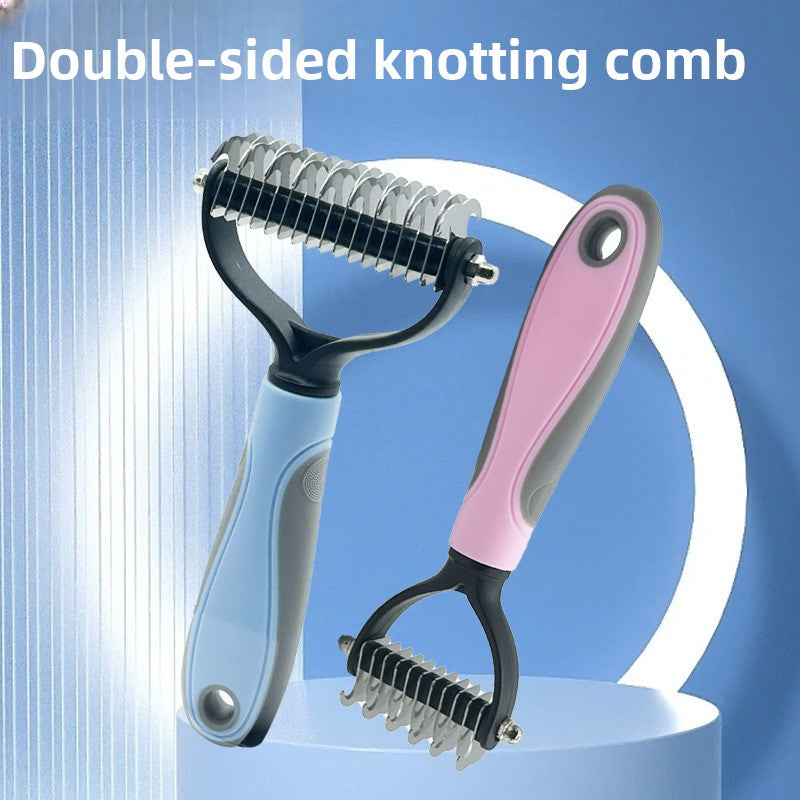 Pet Double-sided Open Knotted Comb Comb Massage Comb Cleaning Beauty Cat Comb Dog Pet Comb Pet Supplies Comb