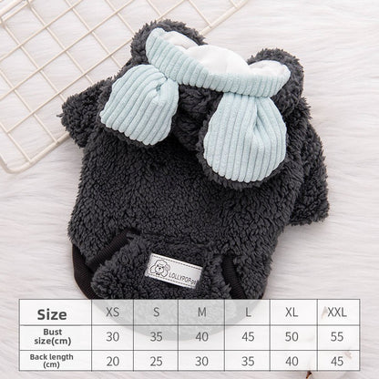 Autumn Thickened Fleece-Lined Dog Clothes for Corgis, Teddy Bears