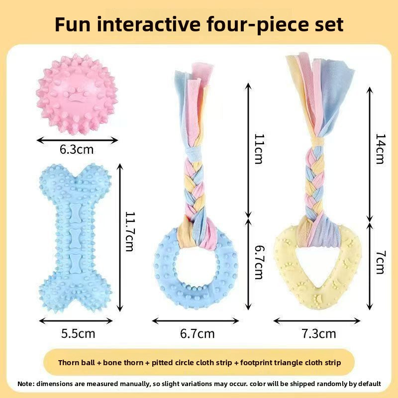 Dog Chew Toy Ball Bite Resistant Pet Dental Molar Stick