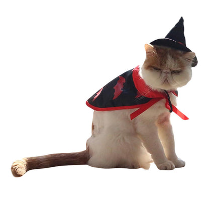 Pet Halloween Costume Cloak with Hat