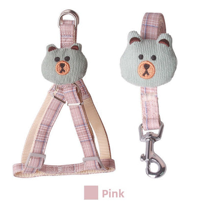 Adjustable Dog Leash Harness with Chest Strap
