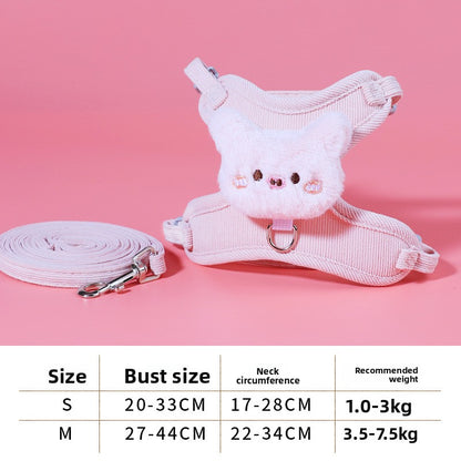 Adjustable Pet Harness with Traction Rope
