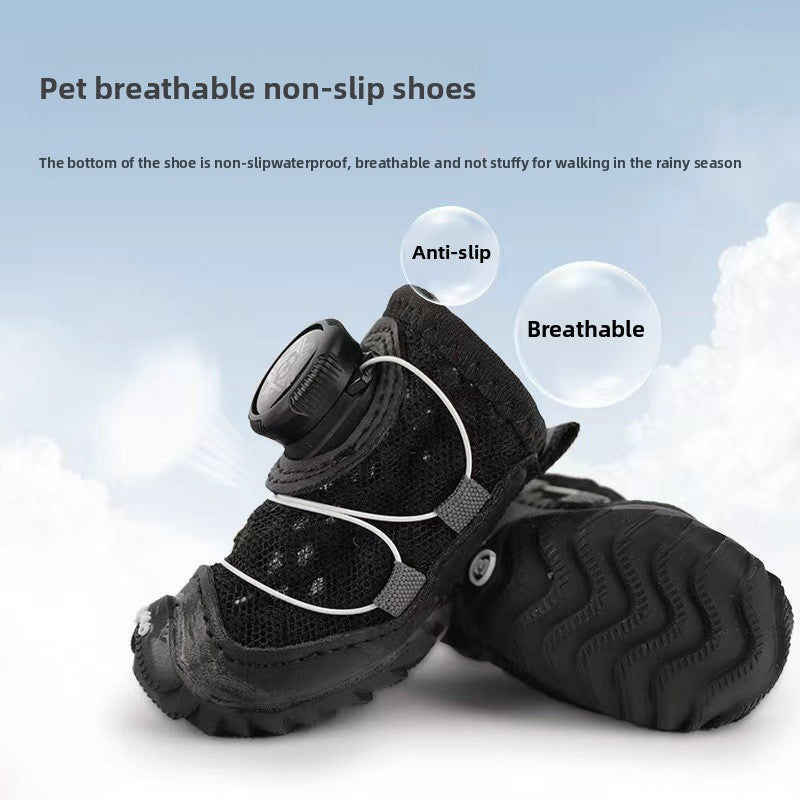 Soft Sole Dog Shoes with Snap Buttons