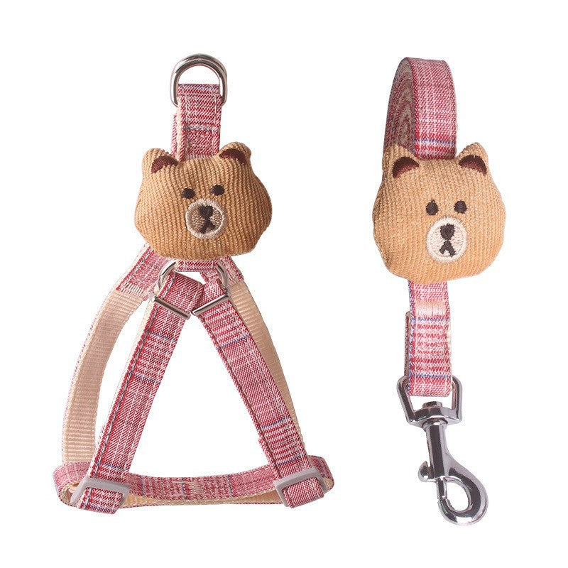 Adjustable Dog Leash Harness with Chest Strap