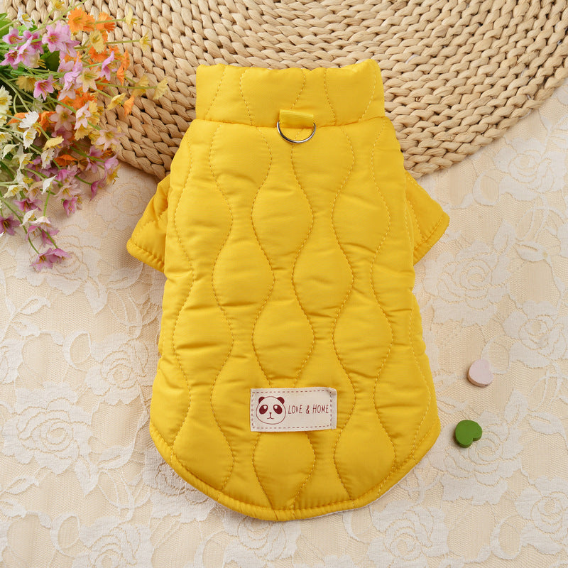 Cross-Border New Autumn and Winter Pet Clothes, Diamond Pattern Cotton Clothes, Warm Dog Clothes, Bread Cotton Clothes, Pet Clothing Wholesale