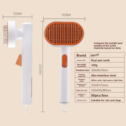 Pet Hair Removal Comb with Massage Function