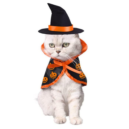 Pet Halloween Costume Cloak with Hat