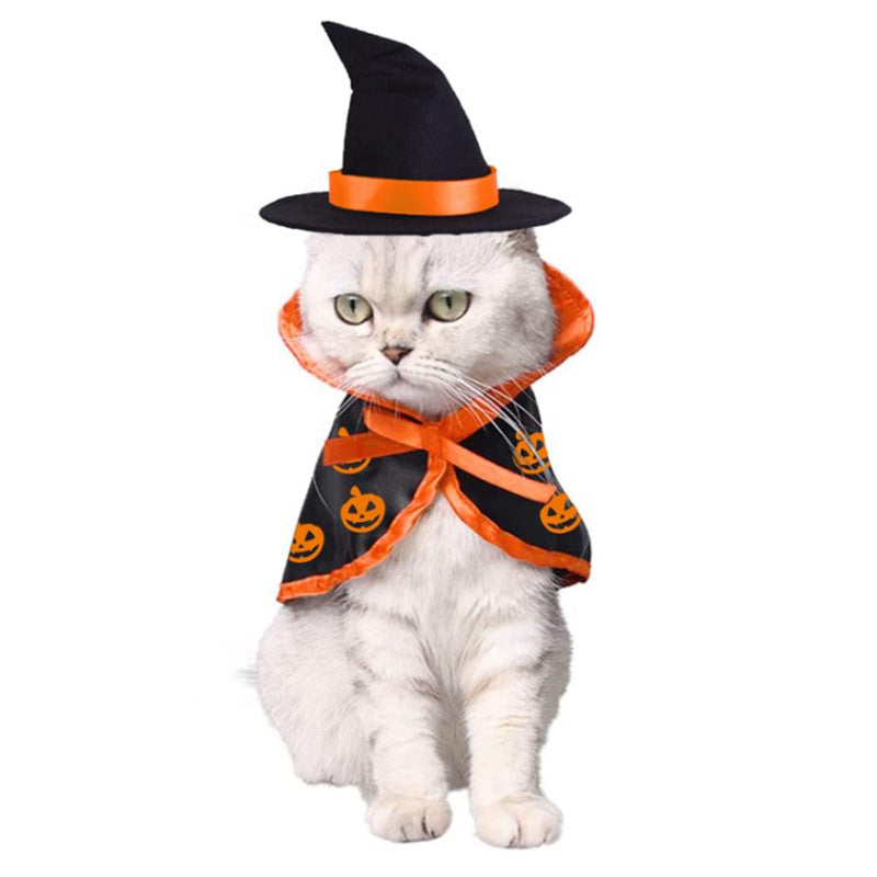 Pet Halloween Costume Cloak with Hat