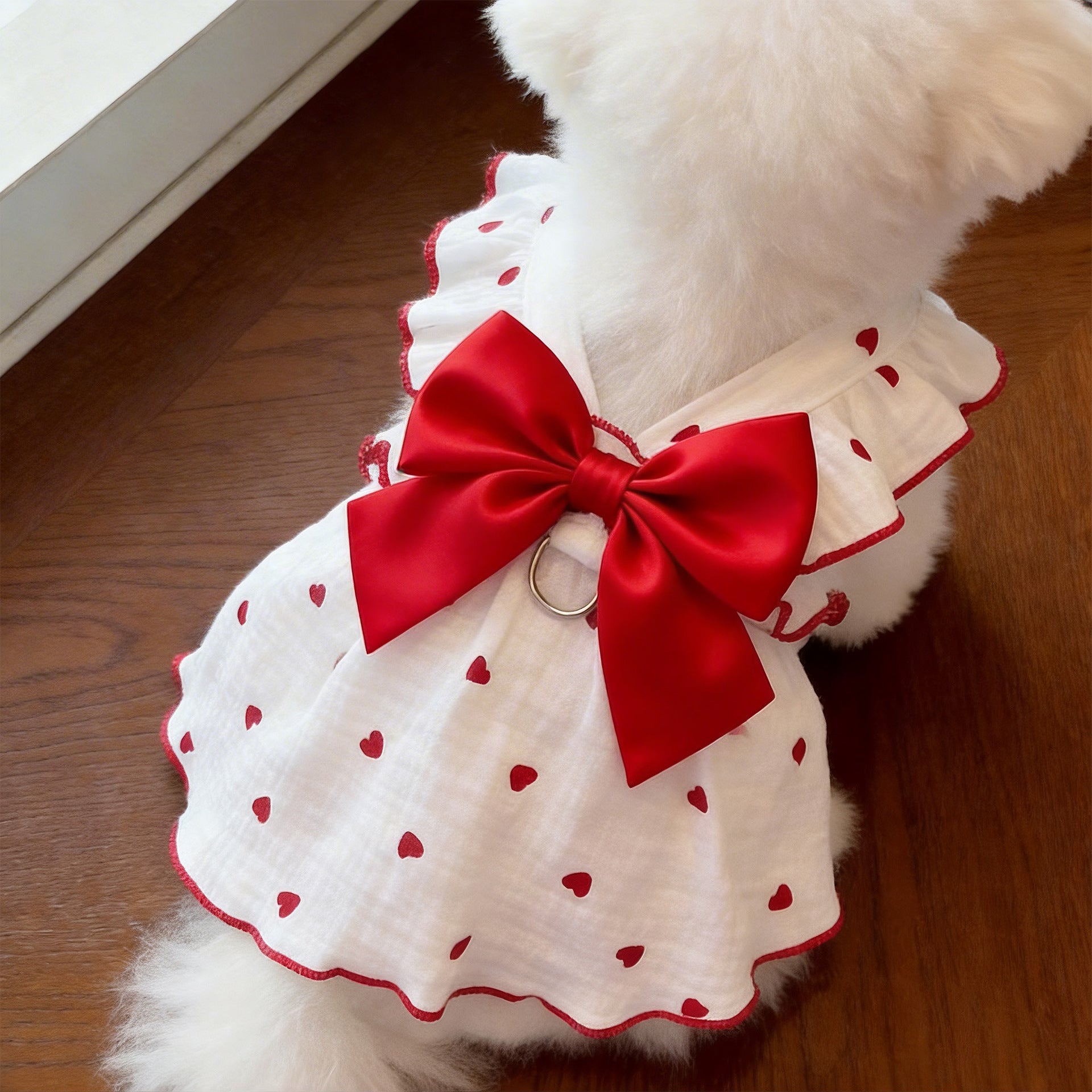 Pet Anti-Shedding Summer Dress with Leash