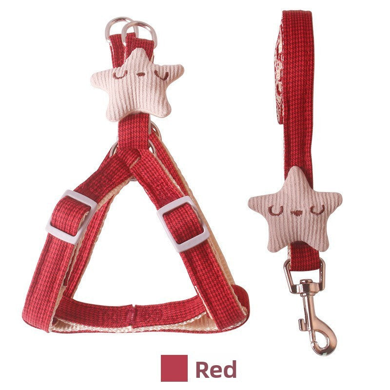 Adjustable Dog Leash Harness with Chest Strap
