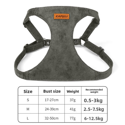 Adjustable Suede Pet Harness Leash for Small Dogs and Cats
