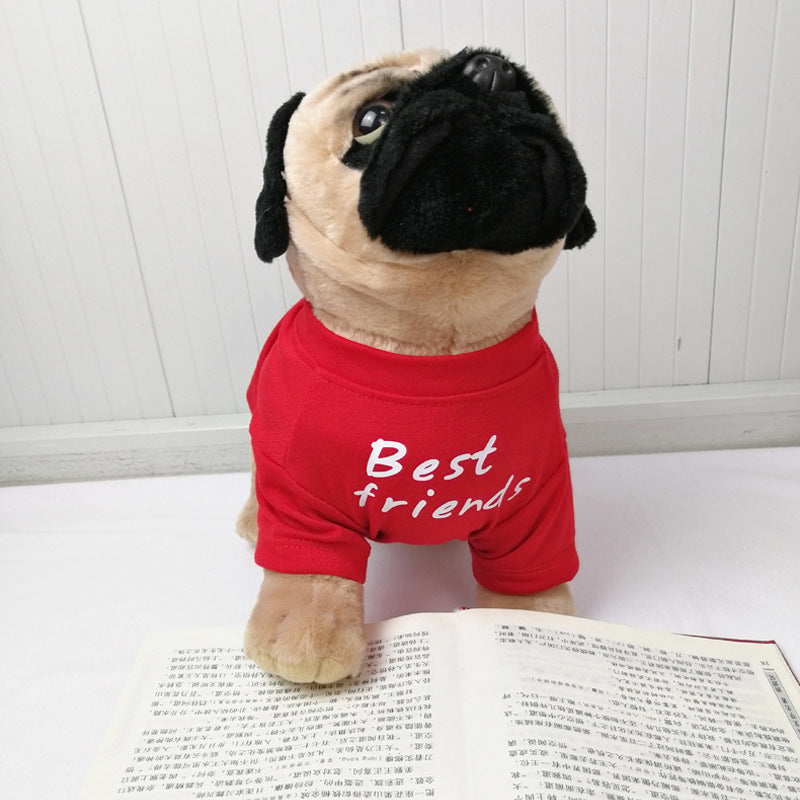 Round Neck T-Shirt Teddy Bichon Cat and Dog Clothing