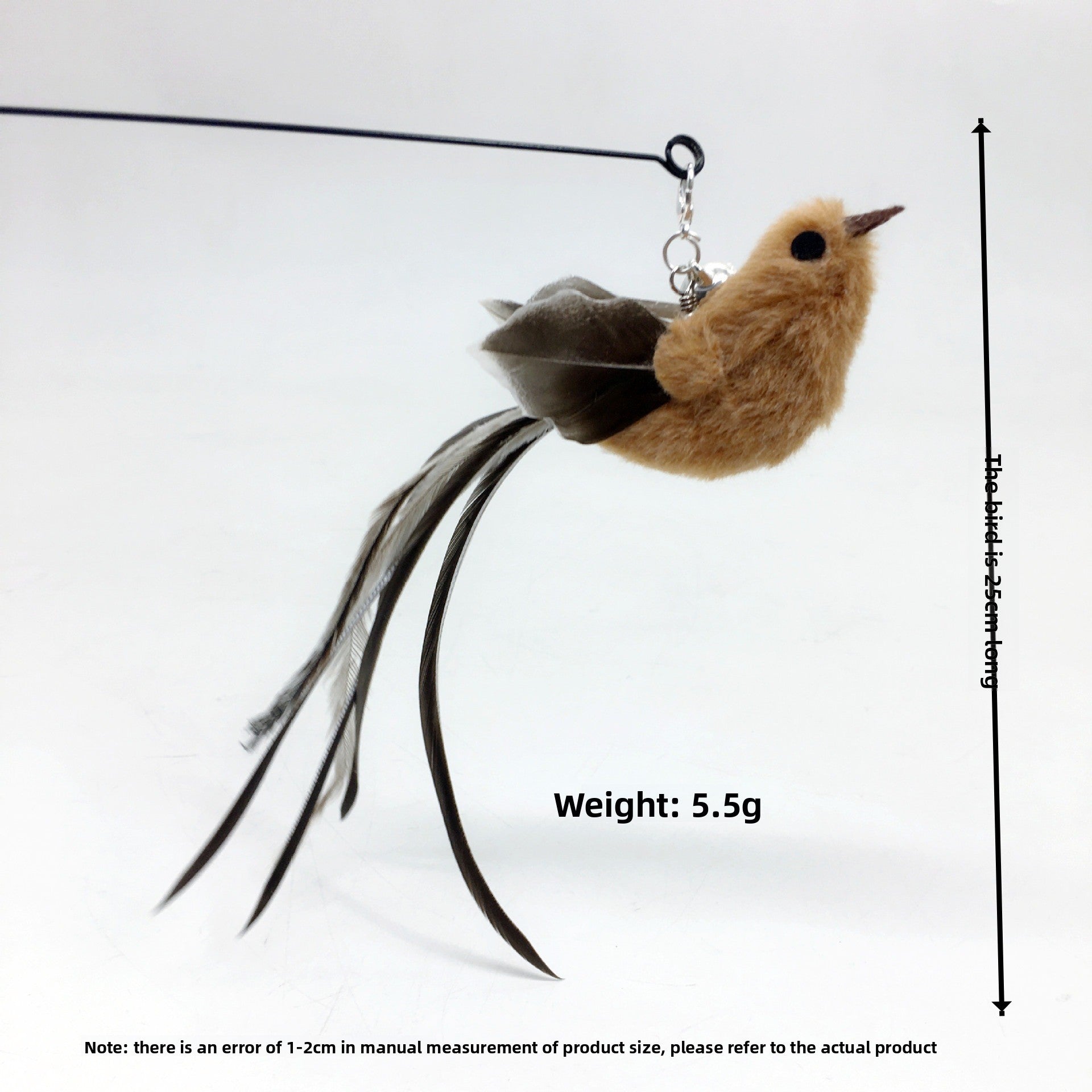Interactive Cat Teaser Wand with Replaceable Heads