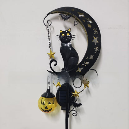 Halloween Black Cat Pumpkin Ground Lamp