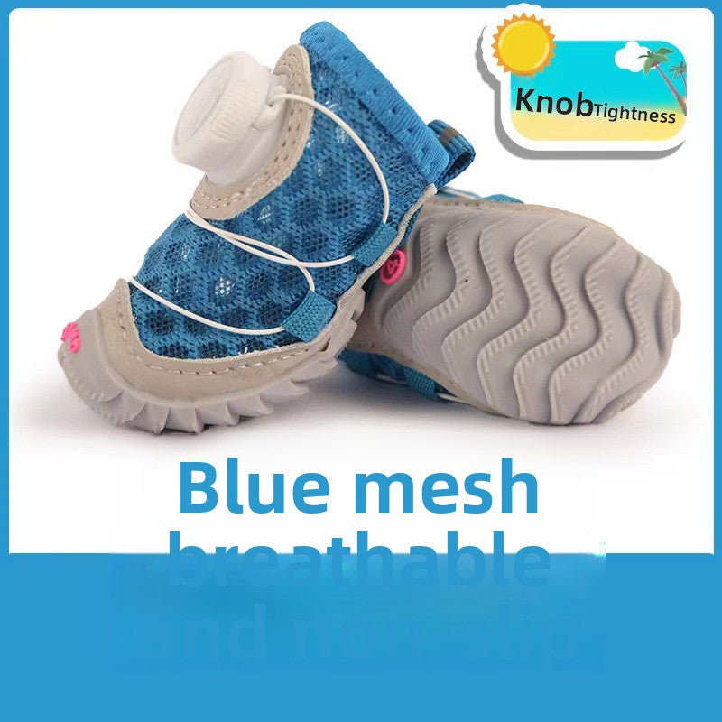 Soft Sole Dog Shoes with Snap Buttons