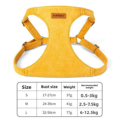 Adjustable Suede Pet Harness Leash for Small Dogs and Cats
