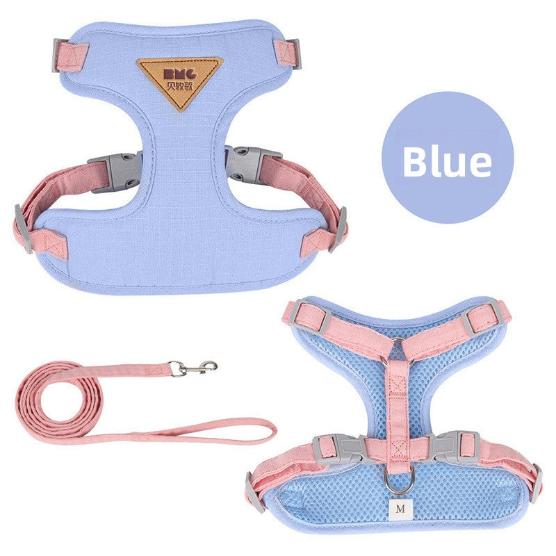 Adjustable Pet Harness Vest with Leash Rope