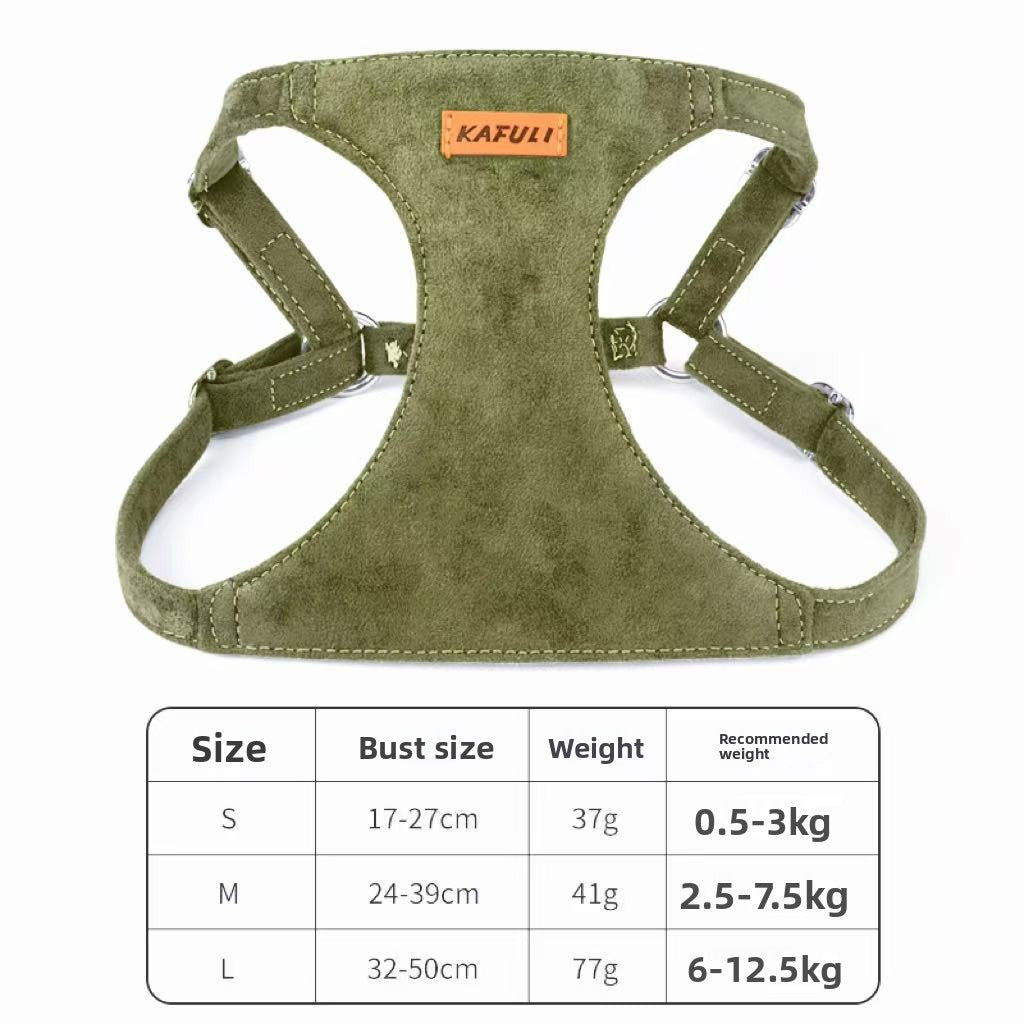 Adjustable Suede Pet Harness Leash for Small Dogs and Cats