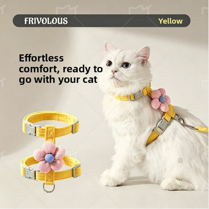 Adjustable Cat Harness Leash with Anti-Escape Design